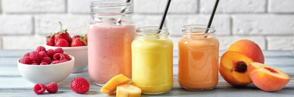 Smoothies de frutas naturales