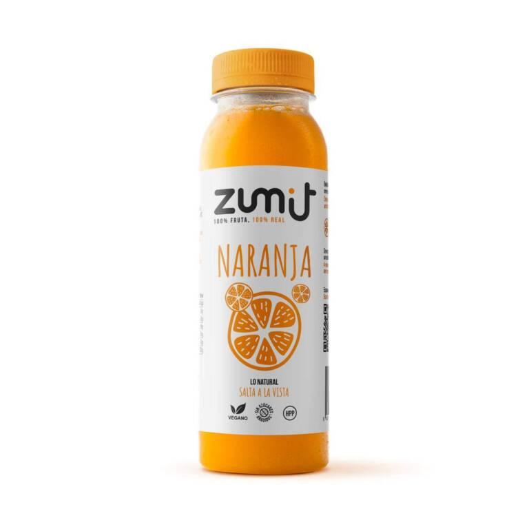 Zumo de naranja natural exprimido HPP de Zumit - caja de 24 unidades