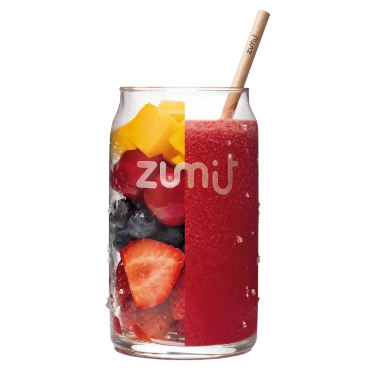 Smoothie Berries Paradise de Zumit- Caja de 20 unidades de fresa, arándano, mango y cereza