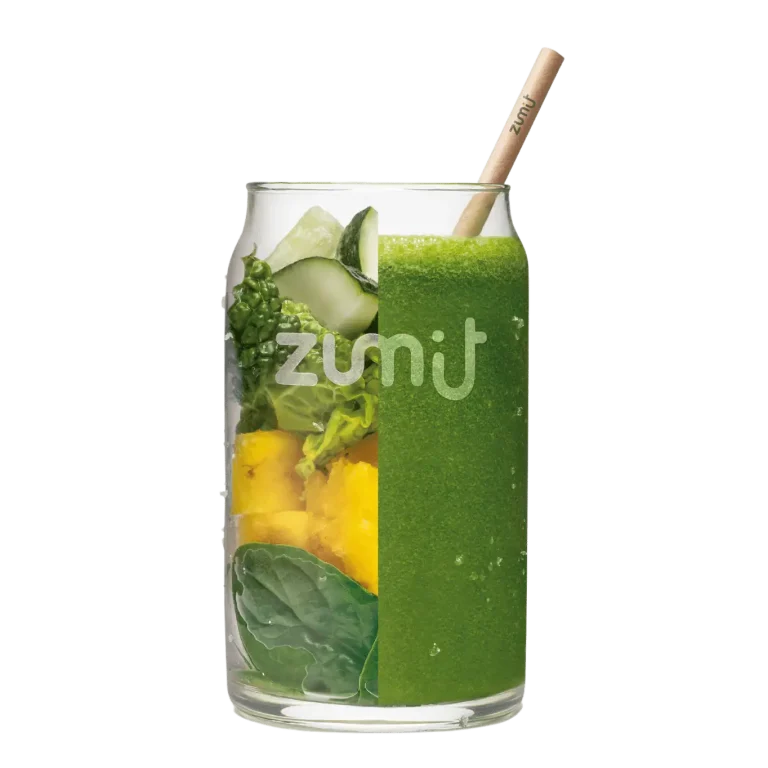 Smoothie Green Power de Zumit- Caja de 20 unidades de col rizada, piña, espinaca y pepino