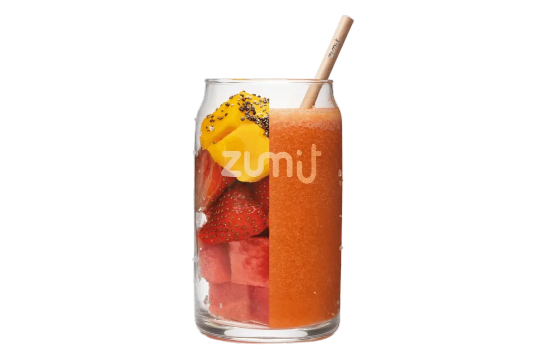 Smoothie Watermelon Summer de Zumit- Caja de 20 unidades de mango, fresa, sandía y semillas de chía